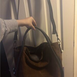 Elegant Brown Leather Tote Bag
